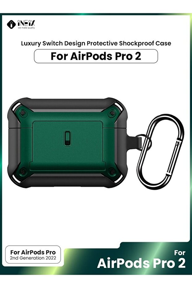 حافظة حماية مقاومة للصدمات بتصميم مفتاح فاخر لسماعات Apple AirPod Pro 2-2022