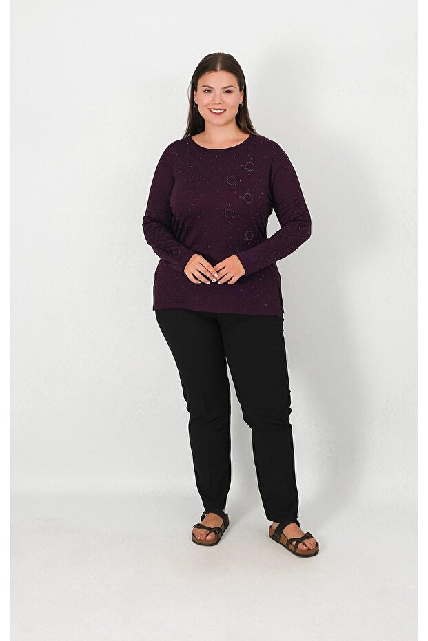 Stone Printed Combed Cotton Blouse - 3