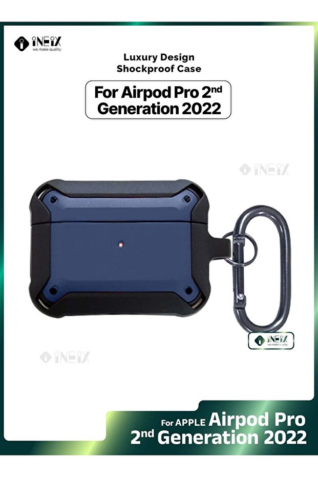 غطاء حماية فاخر مقاوم للصدمات لسماعات Apple AirPods Pro 2 (الجيل الثاني) 2022