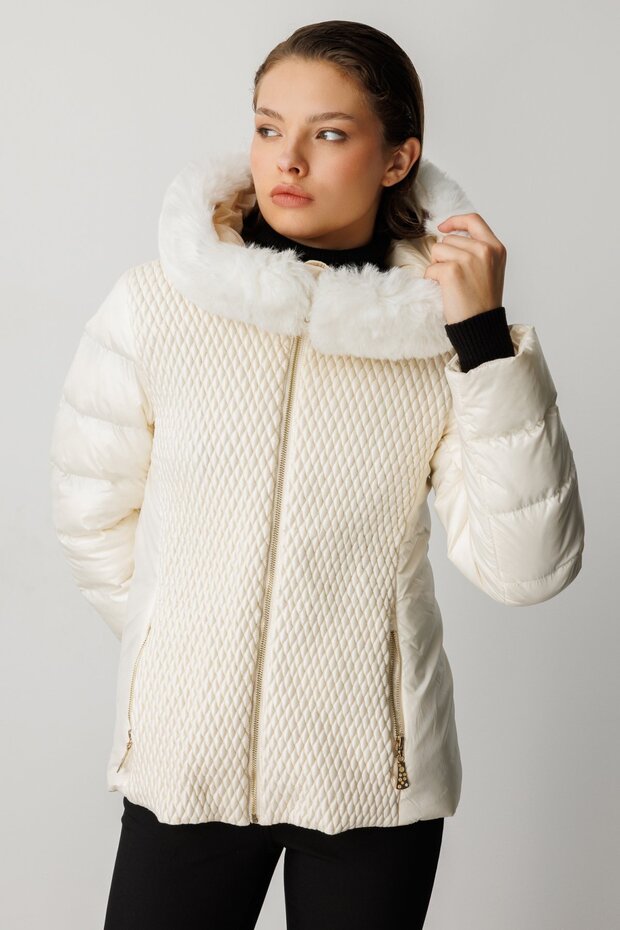 Kapüşonlu Şişme Mont - 2