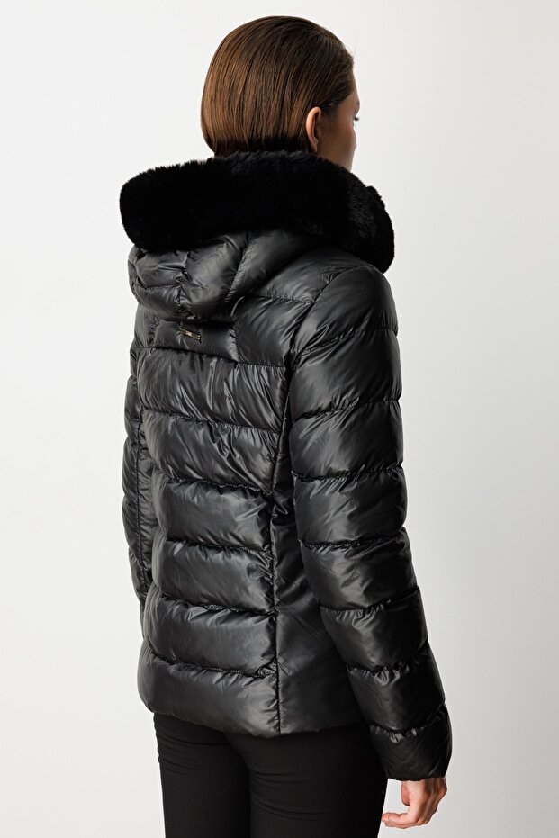 Kapüşonlu Şişme Mont - 5