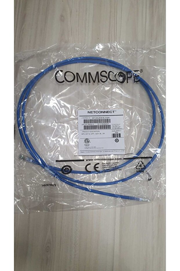 CAT6 U/UTP Patch Cord Kablo 2m (Mavi)