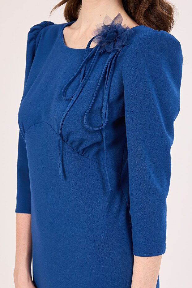 Likralı krep örme elbise - 3