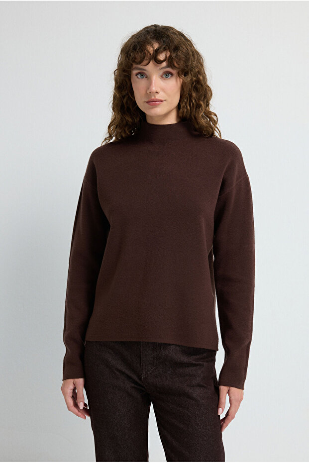 Balıkçı Yaka Triko Bluz - 1