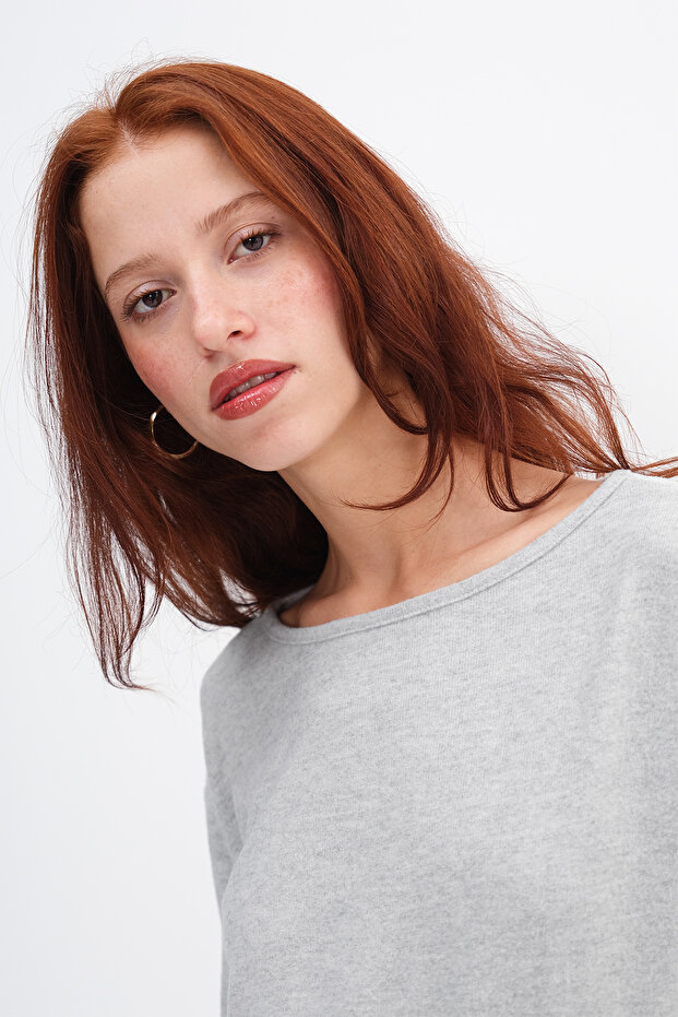 Kayık Yaka Basic Bluz B12260 - 4