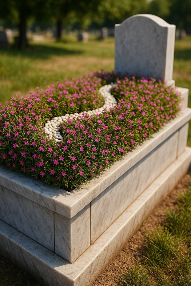 MEZAR - KABİR BİTKİ SETİ - 10 ADET CENNET ÇİÇEĞİ KUFEYA - 6