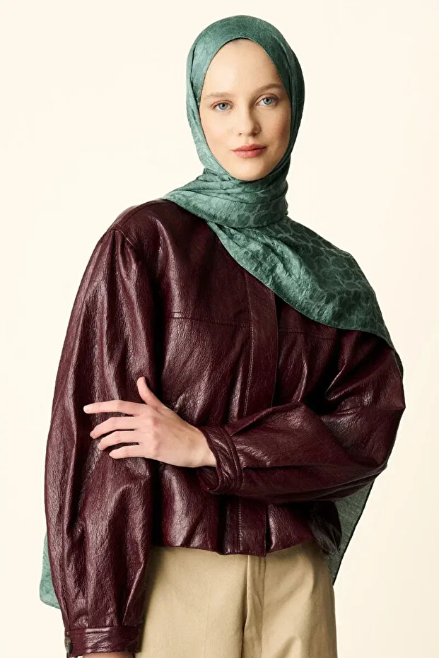 Premium Jacquard Shawl Ring Pattern - Mint