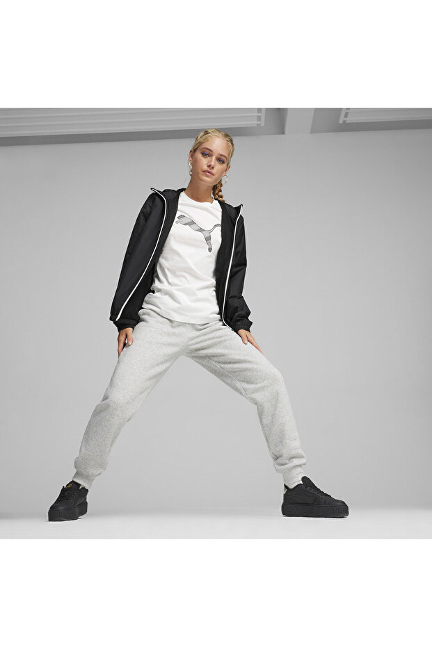 ESS Solid Windbreaker Siyah Kadın Ceket - 4