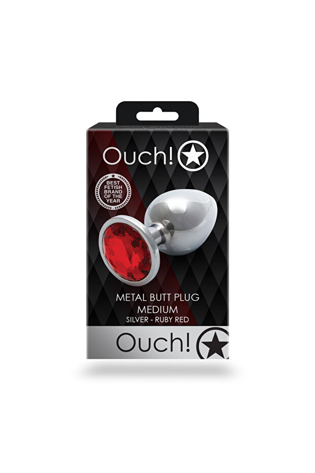 Ouch! - Metal Butt Plug - Round - Medium - 3