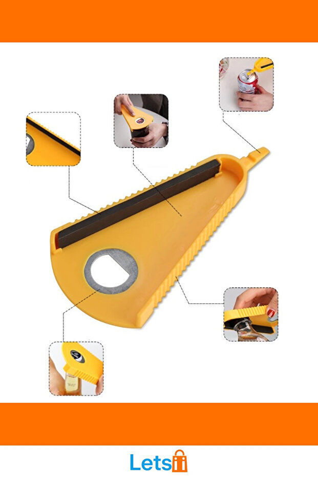 V-Shaped Multi-Function Jar and Bottle Cap Opener - 4