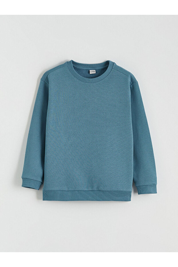 Lcw Kids Indigo Crew Neck Boys' Thick Sweatshirt