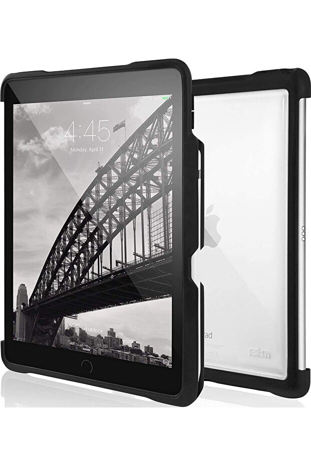 DUX Shell Case for Apple iPad Pro 10.5 - Black (Apple Pencil Holder, Smart Keyboard Compatible)