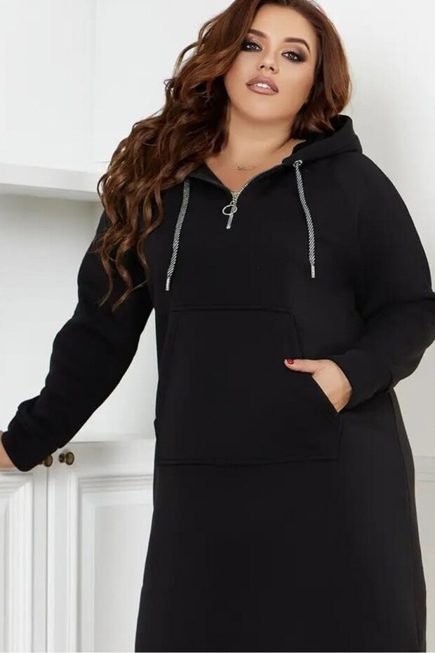 Rochie dama tip hanorac PlusValue - 1