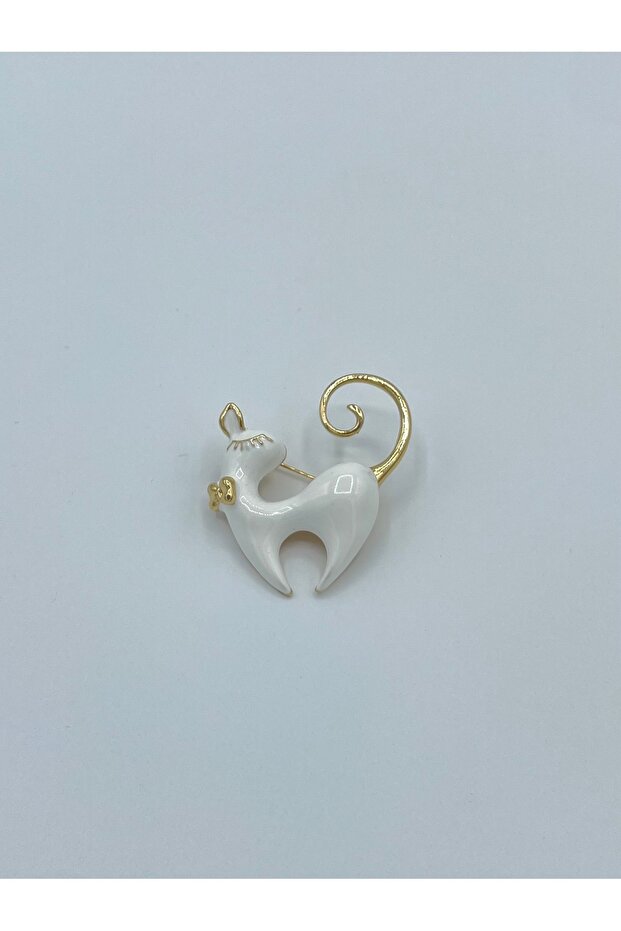 Broş Kedi Kadın Broş - 1