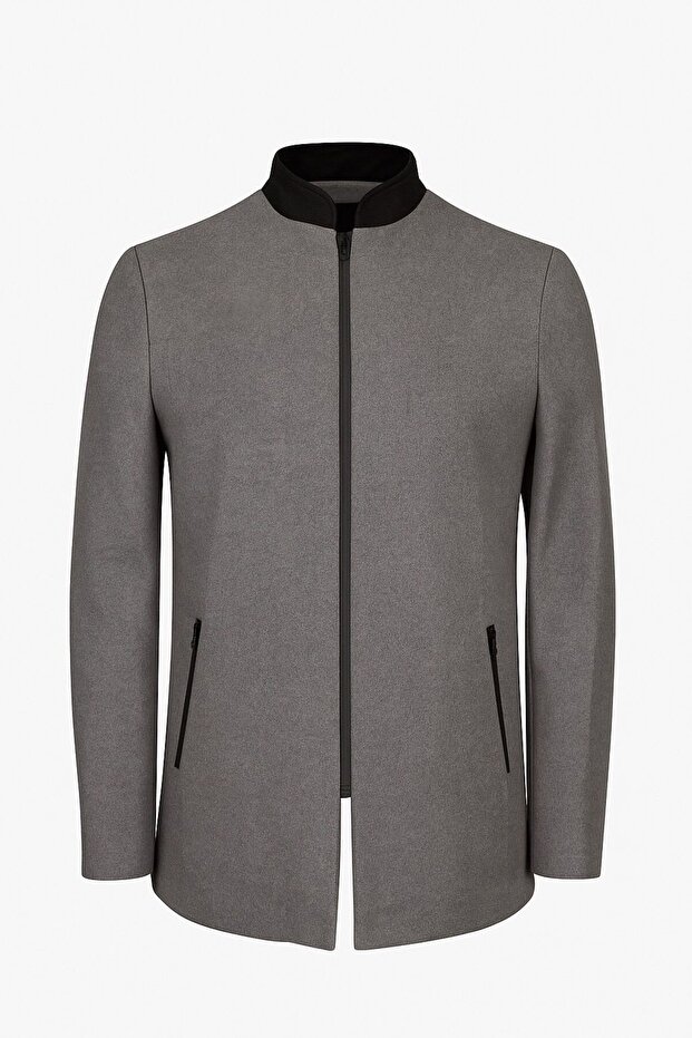 Men's Slim Fit Dark Gray Cashmere