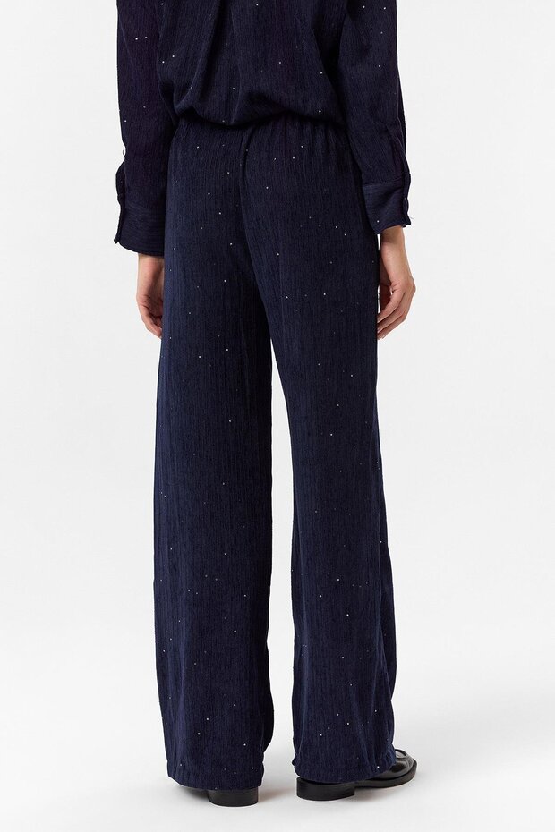 Çizgili Pullu Pantolon - 5