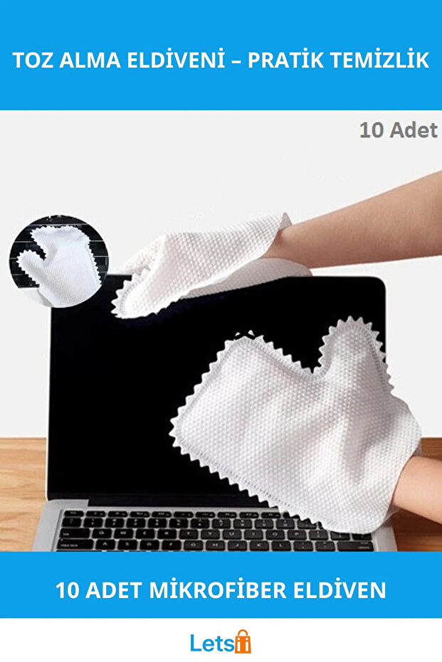 قفازات تنظيف من الألياف الدقيقة عالية الجودة 10 قطع - 1