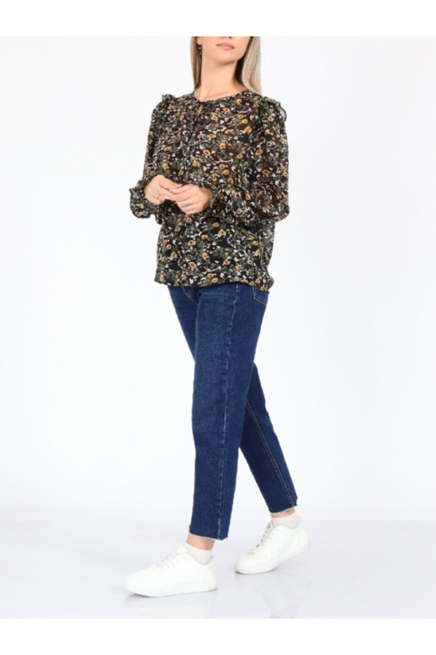 Floral pattern blouse - 1
