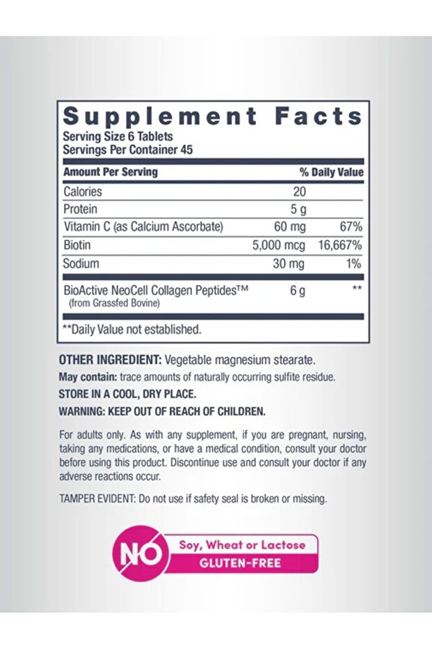 Grassfed Collagen Peptides 270 Tablet - 4