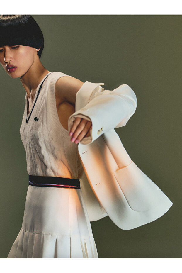 Cable Knit Wool Sweater Vest - 3