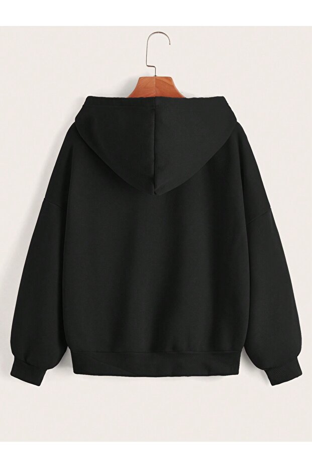 Kapüşonlu Fermuarlı Sweatshirt - 2