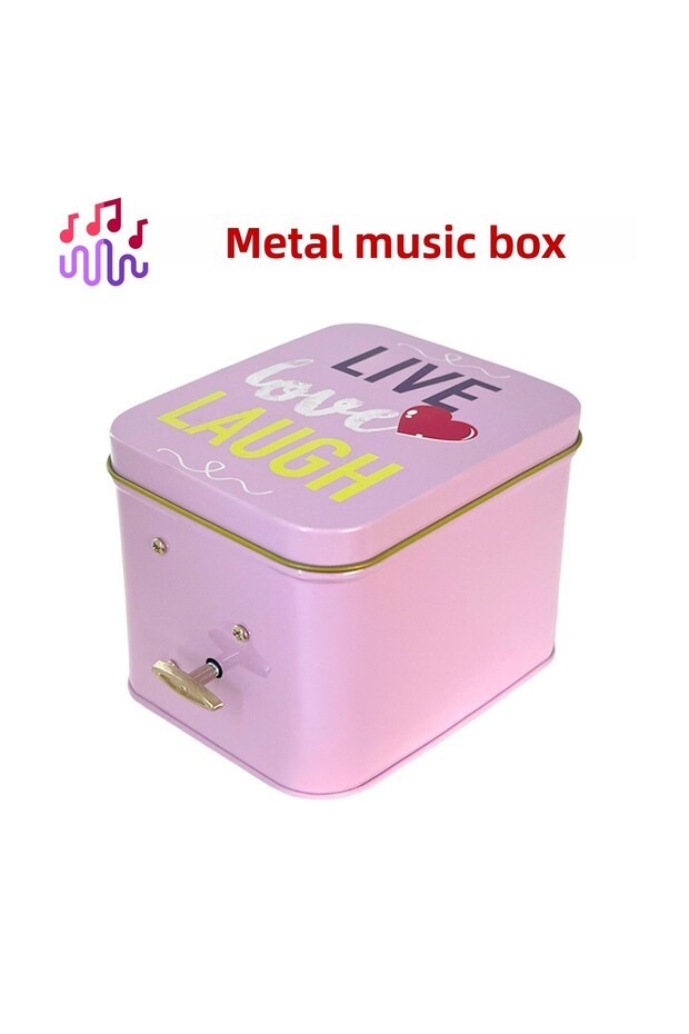 Ml-13 Love Metal Heart Music Box | Wind-Up, Romantic Decorative Gift Box 10.5X8.5X9 cm