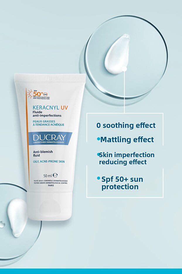 Keracnyl UV Fluid SPF 50+ واقي من الشمس للبشرة الدهنية والمعرضة لحب الشباب 50 مل - 5