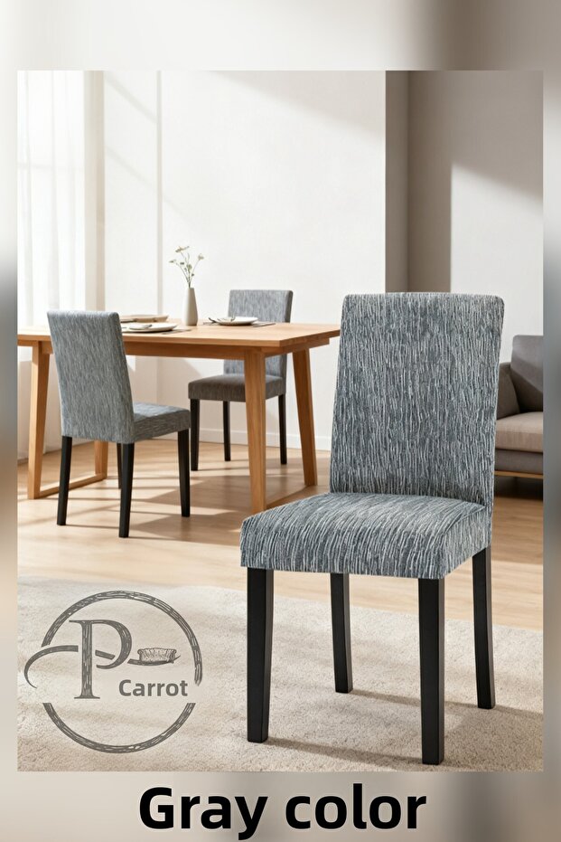 Jacquard Chair Cover Stick Pattern High Flexible Chair Cover (1 Piece)