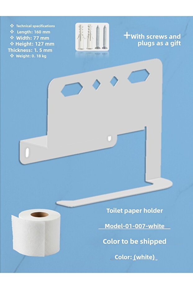 Toilet Roll Holder, Toilet Paper Hanger, Metal Toilet Paper Holder