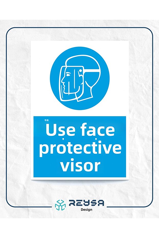 Face Protector Visor Use Sticker 20X28 cm
