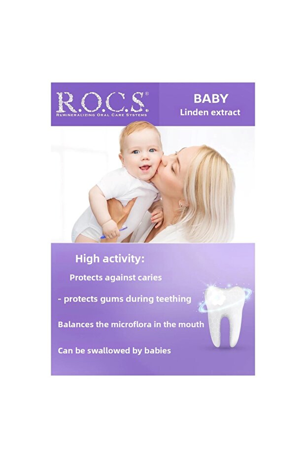 Rocs baby 0-3 years old swallowable toothpaste with linden extract 35 ml - 3