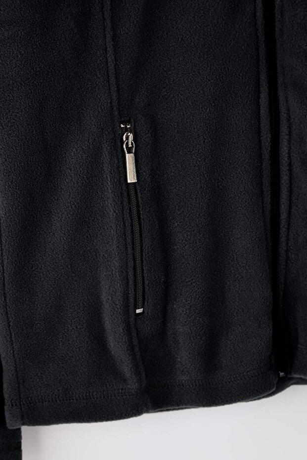 Antrasit Regular/Normal Kesim Fermuarlı Polar Sweatshirt TMNAW26SW00063 - 7