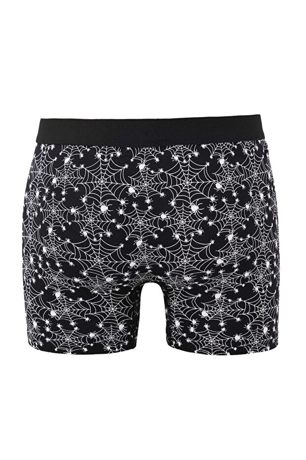 Siyah Desenli Pamuklu Likralı 3'lü Boxer TMNAW26BX00000 - 7