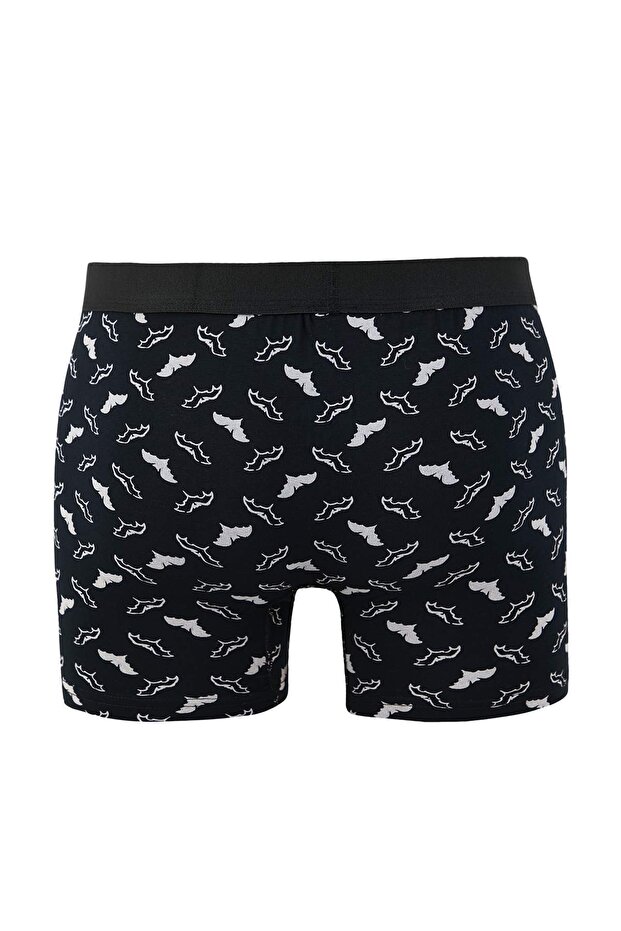Siyah Desenli Pamuklu Likralı 3'lü Boxer TMNAW26BX00000 - 3