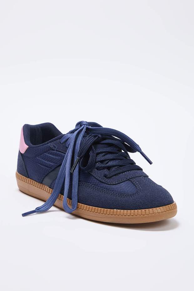 Indigo Retro Bağcıklı Renk Bloklu Kadın Spor Ayakkabı TAKAW26SN00027 - 2