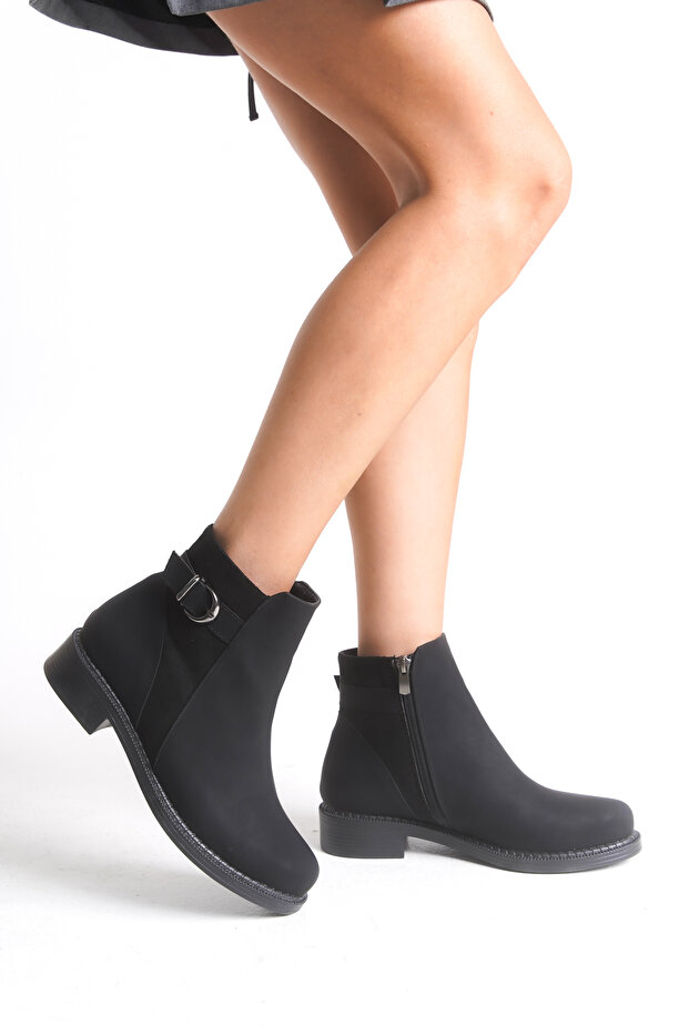 Giselnath Kadın Bot 0012070 Mat Siyah - 4