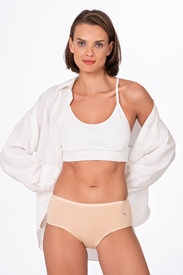 Women's Cotton High Waist Bato Modal Panties | Ten K23922