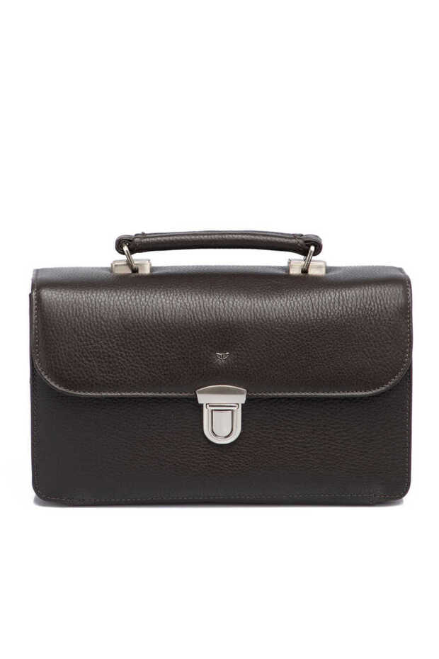 Brown Genuine Leather Men's Portfolio Bag - S1Pc00022154-A42