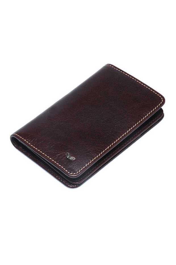 Tan Genuine Leather Unisex Credit Card Holder - S1Kk00001508-A99