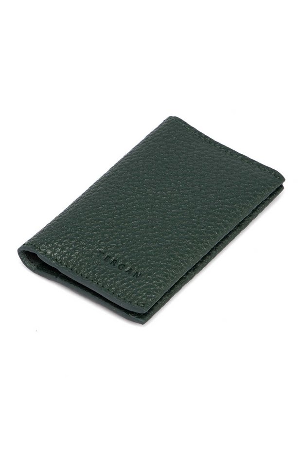 Green Genuine Leather Unisex Credit Card Holder - S1Kk00000266-I5T