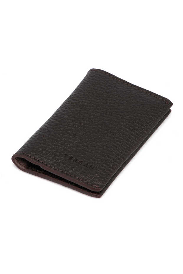 Brown Genuine Leather Unisex Credit Card Holder - S1Kk00000266-A42