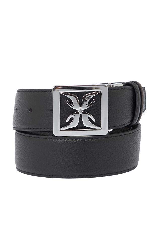 Black Genuine Leather Men's Belt - S1Ek00000334-R6M