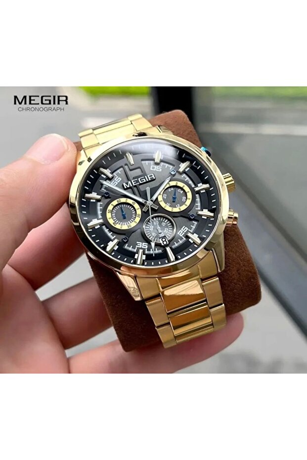 ساعة يد رجالية Megır 2220 نشطة بجميع الوظائف