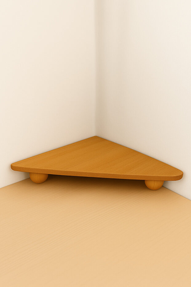 Bambu Top Ayaklı Üçgen Stant, Bambu Sunumluk (21x40) - 7