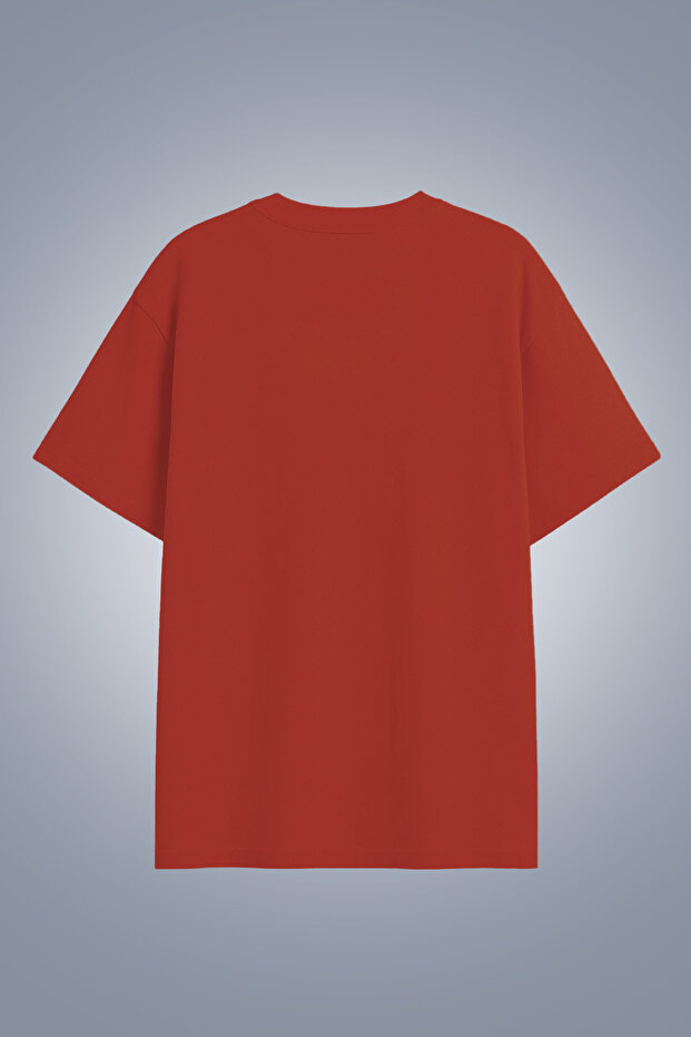 Kadın Turuncu Oversize Tişört 4583 - 3