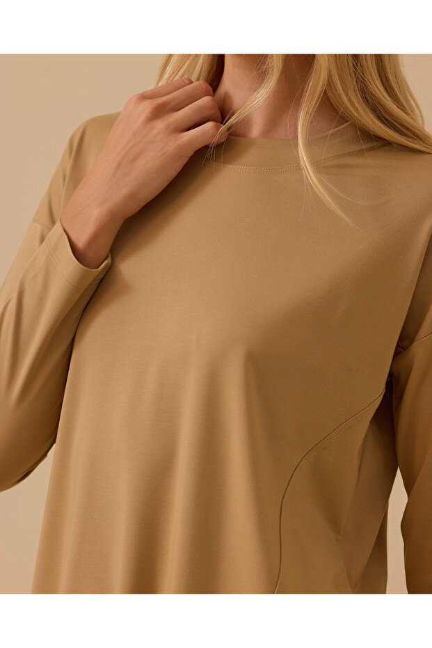 Sıfır Yaka Basic Tunik - 4