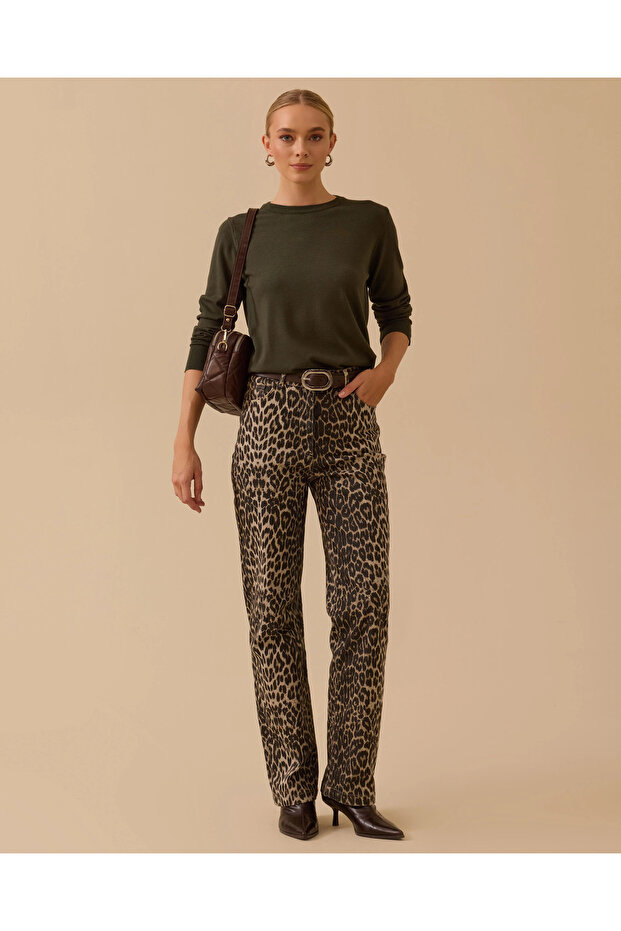 Sıfır Yaka Basic Triko Bluz - 1