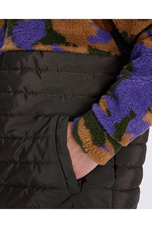 Authentic Alter Jacket Erkek Camel-Haki-Mor Regular Fit Sherpa Mont - 3