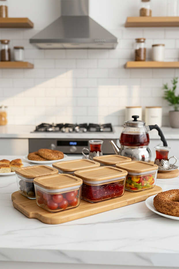 Enzo - 13 Parça Cam Kahvaltılık - 5