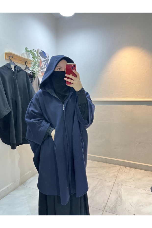 KAPİŞONLU  KAŞE PANÇO - 2